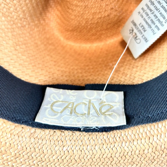 Vintage Cache Beaded & Embellished Straw Hat - Picture 7 of 8